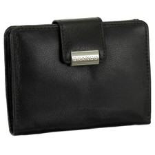 Luxus Leder Damen Geldbörse Portemonnaie Geldbeutel mit Druckknopf Branco 12050