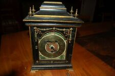 Antike  bracket clock Kaminuhr Tischuhr 19. Jh Messing Handmalerei Scheinpendel