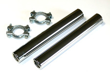VW Käfer Endrohr chrom 250mm mit Anbausatz Auspuff Endrohre Satz NEU