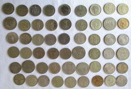 Sammlung mit gedenkmünzen - 53,
