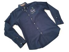 LA MARTINA Herrenhemd, dunkelblau, Größe L, Slim Fit