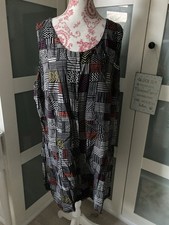 gudrun sjöden Tunika Gr XXL Bunt Schwarz Grau Weiß Rot Grün Geometrisch Muster