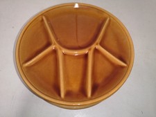Fondueteller 70er Jahre Gelb Glänzend 22cm 6 Fächer Fondue Tapas Raclette 6St.