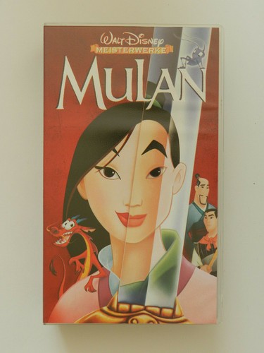 Vhs video kassette mulan - mulan, walt