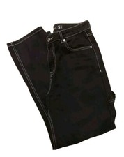 Damen Jeans Hose, Größe S, Schwarz, Breit,  New Yorker 