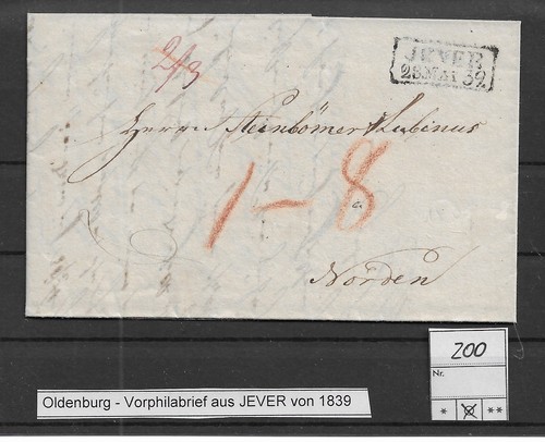 Vorphilabrief von jever - vorphilabrief,