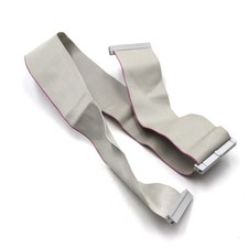 IDE PATA Kabel 3x40 Pin Anschluss Kabel Flachband Flachbandkabel Retro Grau