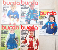 5 Hefte "burda - Stricken und Häkeln fürs Baby/für Kleinkinder" 1979-1982