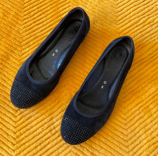 Gabor Pumps Keilabsatz schwarz Gr. 5 - 38 Glitzersteine - Weite G