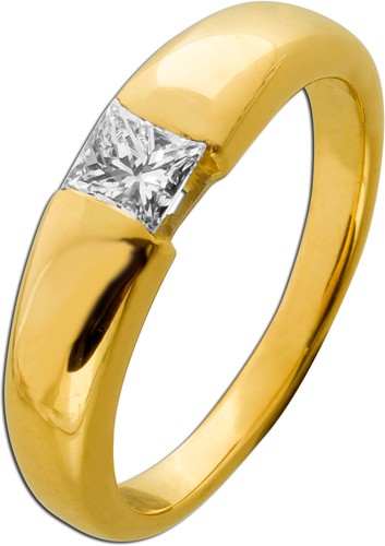 Solitärring gold 750 - 750, 18k