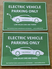 2x Aufkleber Parkplatz Parkplatzschild E Auto VEHICLE Parking Only A5