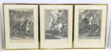 3er Set Lithographie Johann Elias Ridinger Wiener Hofreitschule Maß 36 x 25,5 cm