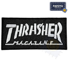 Thrasher Patch - Skating Skateboard Magazine Skater Bügelbild Aufnäher Flicken