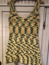 Häkelkleid gelb/bunt