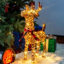 LED Weihnachtsfigur Rattan