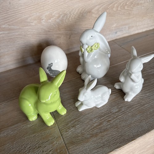 Osterhasen porzellan weiß - osterhasen,