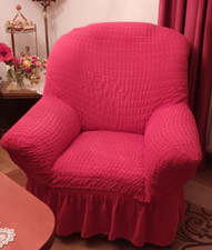 Sesselhusse rot, für großen Sessel, sehr gut erhalten