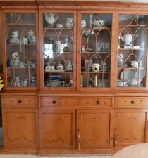 Antike Franz.Bibliothek/Vitrinenschrank /Kirschbaum/ Integrierten Schreiblade 