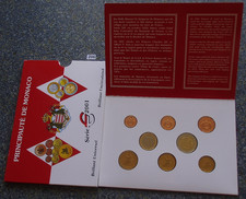 Monaco 2001 KMS 3,88 Euro ST 1 Cent - 2 € Blister Kursmünzensatz komplett Set BU
