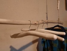 Kleiderbügel Garderobe   Holz Ast natürlich rund Wildholz Vollholz Naturdesign 