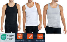 4-6-10 Pack Herren Unterhemden schwarz grau weiß 100% Baumwolle Feinripp M - 3XL