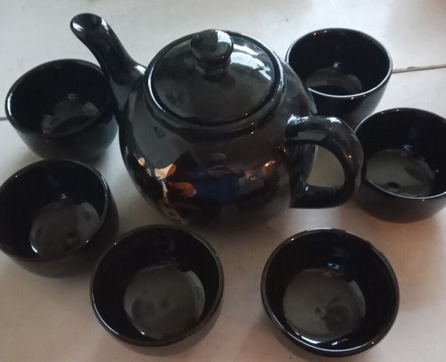Teeservice teilig schwarz - 7-teilig,