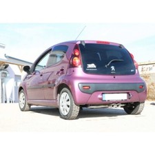 FOX Edelstahl Sportauspuff CitroenC1 Peugeot 107 Toyota Aygo mittig 2x86x54mm