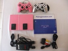 Sony PlayStation 2 Spielekonsole in Pink, (PAL) + 2 Controller + 2 Memo Cards