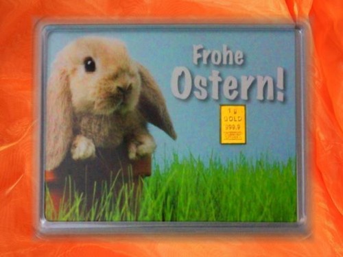 Frohe ostern hase - hase, gold