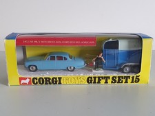 Corgi Toys Gift Set 15 Jaguar Mark X Pferde Pferdebox Trailer Fahrzeug OVP 1:43