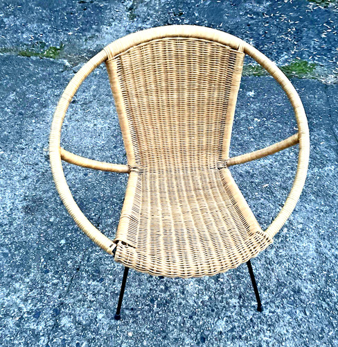 Korbsessel 50er 60er - ,