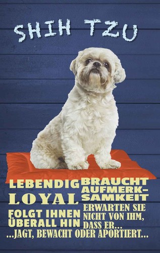 Holzschild 18x12 shih tzu - holzschild,