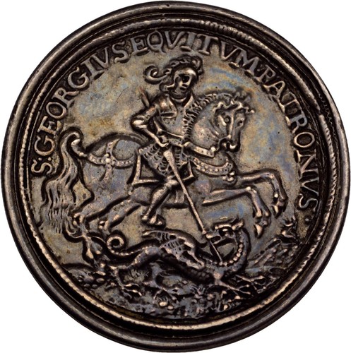 Medaille amulett sankt georg - medaille,