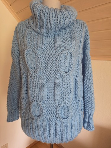 Handmade unikat pullover blau - handmade,