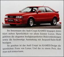 AUDI Coupe Prospekt 1.1991...Audi Coupe im Kamei Design