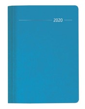 Buchkalender Silk Line Aqua 2020 - Bürokalender A5 - Cheftimer - 1 Tag 1 Seite -
