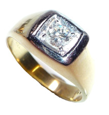 Herren ring 585 gold 038ct - herren,