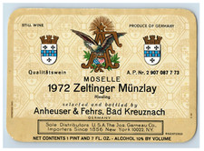 Vintage Anheuser Zeltinger