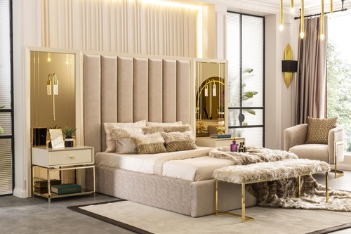Luxus schlafzimmer set bett - schlafzimmer,