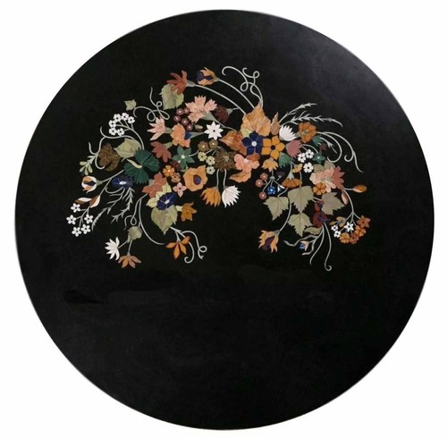 Runder schwarz marmor tisch - marmor,