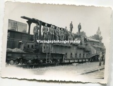 D4192 Foto Frankreich 1940 erbeutetes französisches Eisenbahngeschütz Eisenbahn