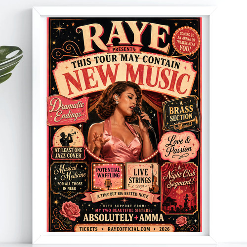 Raye new music tour a4 - tour, a3