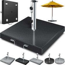 KESSER® Granit Sonnenschirmständer mit Edelstahlrohr Schirmständer 25KG Garten 