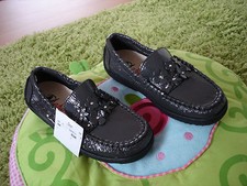 NATURINO BALLERINAS Schuhe Slippers MOKASSIN LACK LEDER Gr. 29 grau STRASS NEU!!