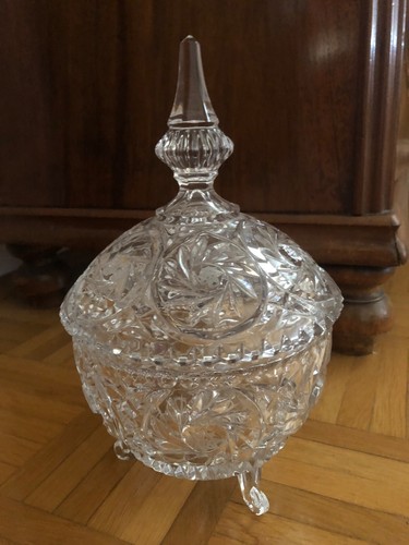 Bleikristall schale mit deckel - bleikristall,