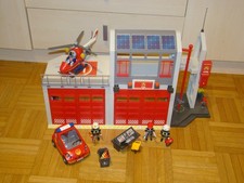 Playmobil FEUERWEHR‼️ Feuerwache mit Figuren, Auto, Helikopter, Zubehör (Custom)