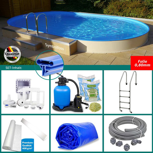 Ovalpool set stahlwandpool - ovalpool,