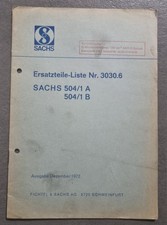 Ersatzteilliste Sachs 504/1A