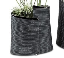 Deko Vase ANTHRAZIT WRAP H