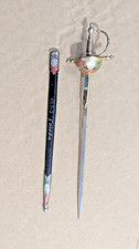 Brieföffner VINTAGE Toledo Spanien Miniatur Rapier Schwert Damaszierung 21,5 cm